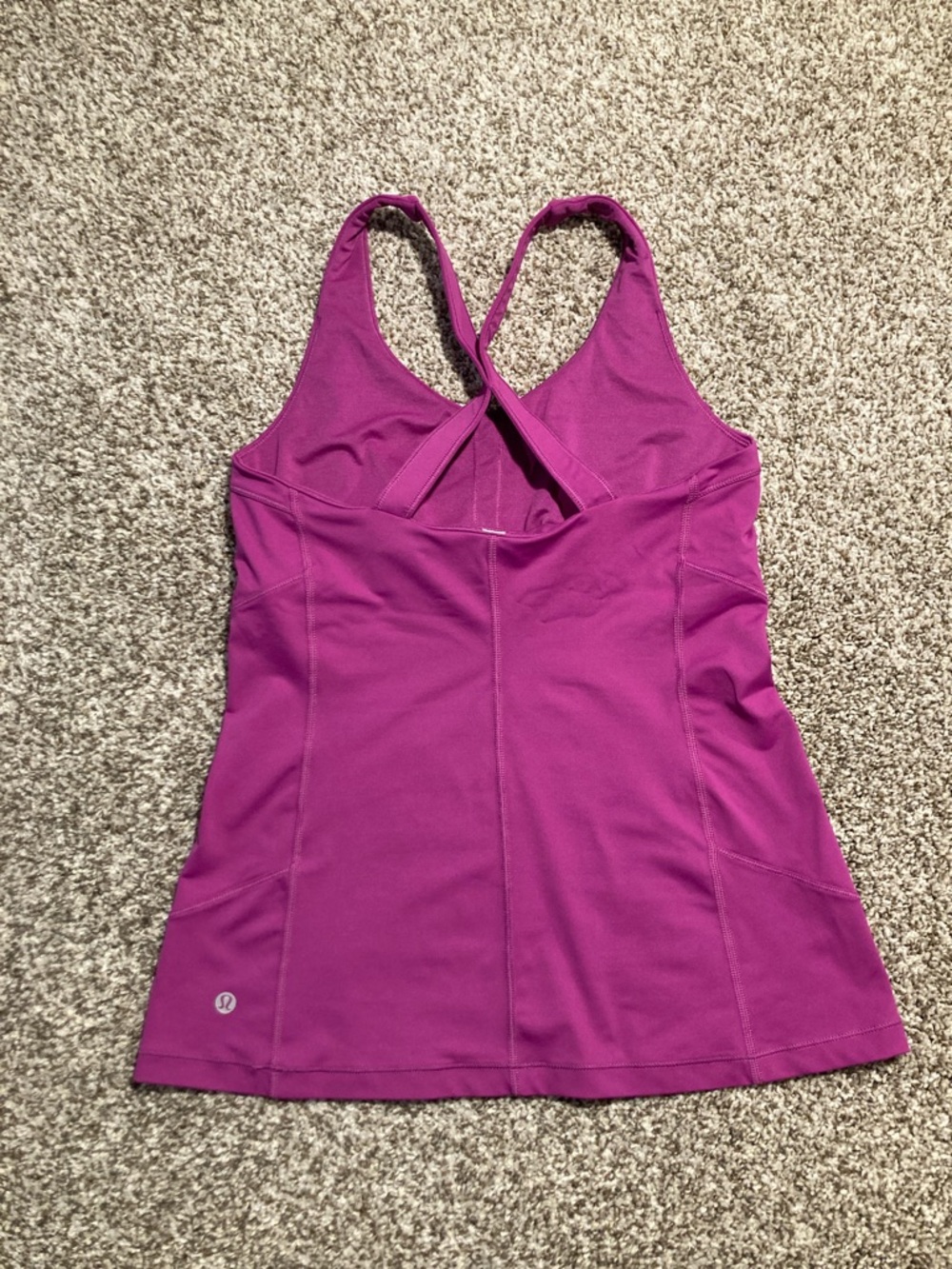 Lululemon Women's Purple Cross-Back Active Tank Top